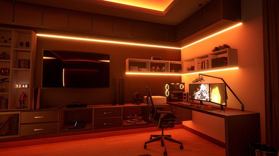geek friendly gaming display setup