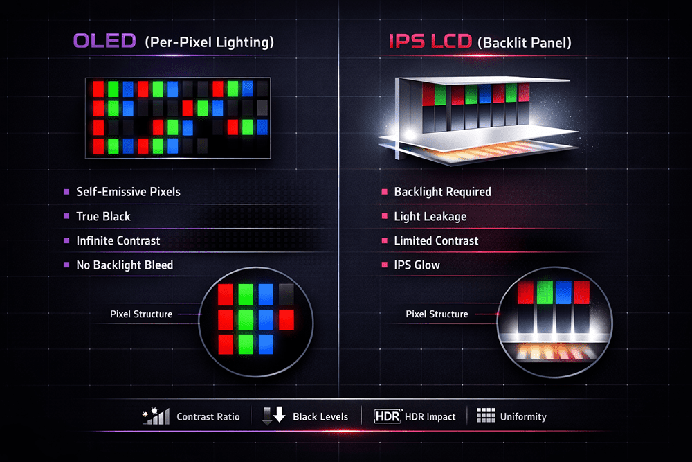 True black OLED vs IPS LCD - What&rsquo;s the difference