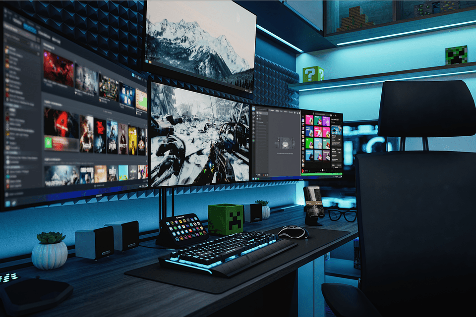 geek gaming setup